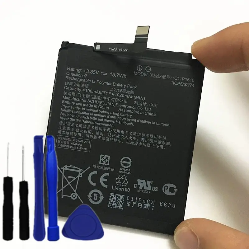 Новый высококачественный настоящий аккумулятор c11p1610 4100 мАч для ASUS Zenfone 4 Max Pegasus 4A