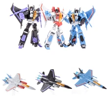 Transformação jinbao DF-06 vermelho aranha skywarp thundercracker conjunto f15 avião modelo g1 mini bolso guerreiro figura brinquedos