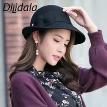 Dilidala осенне-зимняя шерстяная шапка в стиле ретро, Женская дикая Повседневная Кепка для бассейна, женская шапка с большими полями, зимние шапки для женщин, элегантные
