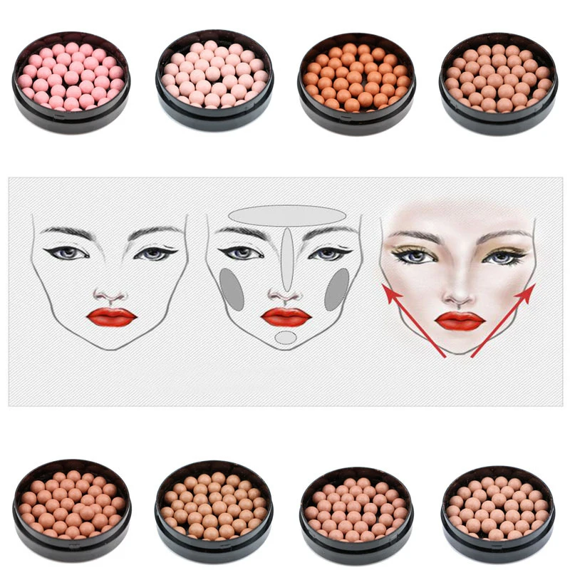 LUWHICEY 1Pc Makeup Face Matte Blusher Ball 3 In 1 Blush Eyeshadow Contour Cosmetics Powder Balls#6