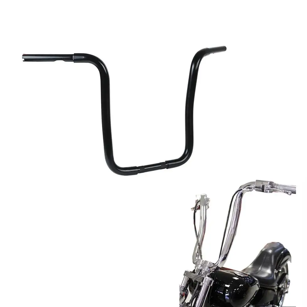 16-Inch Chrome Rise Handlebar For Harley Sportster XL, FXST, FLST - 1" Center (TCMT)
