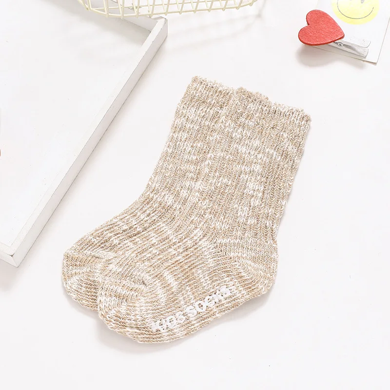 Плотные нескользящие носки для малышей, осенне-зимние носки, теплые носки-тапочки для маленьких мальчиков и девочек, одежда для младенцев, аксессуары для детей 0-4 лет - Цвет: 2