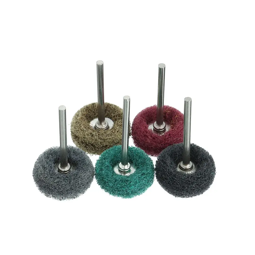 Nylon Polishing Wheel Mini Drill Abrasive Brush with 3mm Shank for Dremel Rotary Tool Accessories Set 10pcs