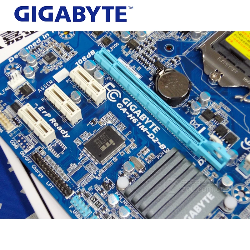 LGA 1155 H61 DDR3 Gigabyte GA-H61M-D2-B3 материнская плата USB2.0 16G GA H61M D2 B3 настольных SATA II системная плата PCI-E X16 б/у
