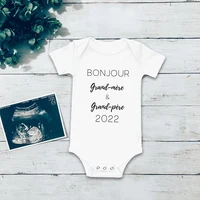 Hello Grandma and Grandpa Pregnancy Announcement Baby Bodysuit Coming 2022  Infant Baby Jumpsuit Boy Girl Outfits Clothes