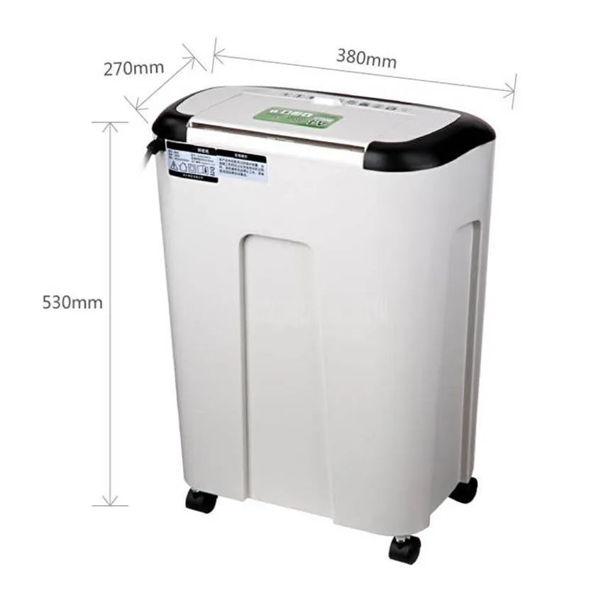 19L A4 Size Office Automatic Electric Paper Shredder Shredding Effect 3x9mm No Noise Electric CD Card Paper Crush Shredder 9926