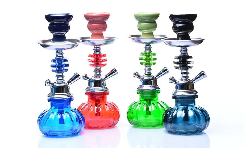 Портативный Путешествия Shisha арабский стиль 4 цвета Домашний подарок высокого качества декоративный маленький кальян Синтетический шланг современный набор кальян