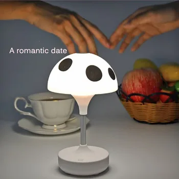 

Lovely LED Night Light Lamp Mushroom Romantic Night Lighting For Home Art Decor Illumination USB Plug