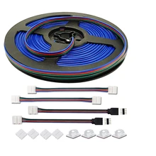 10 м RGB светодиодный светильник с удлиняющей деталью) UL сертифицированный разъём комплект 4-контактный кабель 10 мм разъем для 5050 цвета RGB светодиодный лента светильник
