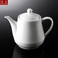 Super White Porcelain Tea Pot, Hotel, Restaurant, Household Ceramic, Phoenix Tail Design, Dinner Party, Coffee Pot, 800ml 2