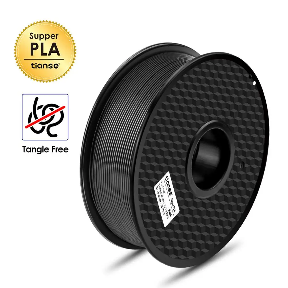

TIANSE Neat Winding PLA Filament 1.75mm 1kg For 3D Printer No tangle Print Smoothly Degradable Plastic PLA Material for Printing