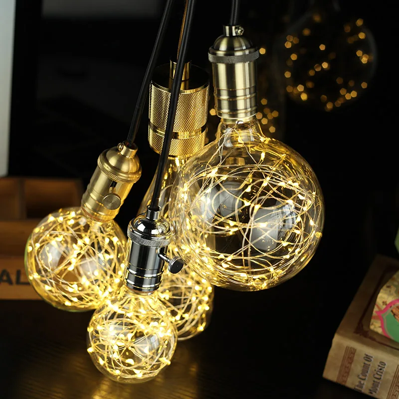

Decor Led Light Bulbs Retro Led e27 220v Led Copper Wire Starry Living Decoration House Atmosphere Light Bulb Hotel Bar