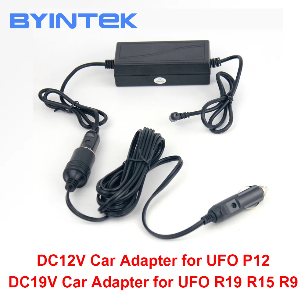 DC12V/19 V Автомобильный адаптер питания для 19V BYINTEK проектор UFO R15 R9 и 12V для UFO P12