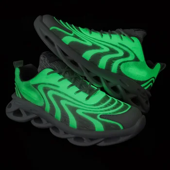 

2020 New Men Shoes Casual Breathable Shoes Mesh Shoes Men Fashion Outdoors Luminous Sneakers zapatos de hombre
