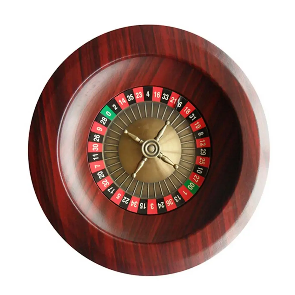

New Wooden Turntable Roulette Wheel Set Fun Leisure Entertainment Table Games For Adults Children Home Bar Desk Game Tools #W1