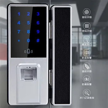 

Chinese Knot Glass Door Lock Smart Glass Door Fingerprint Lock Magnetic Card Password Anti-Theft Fingerprint Lock