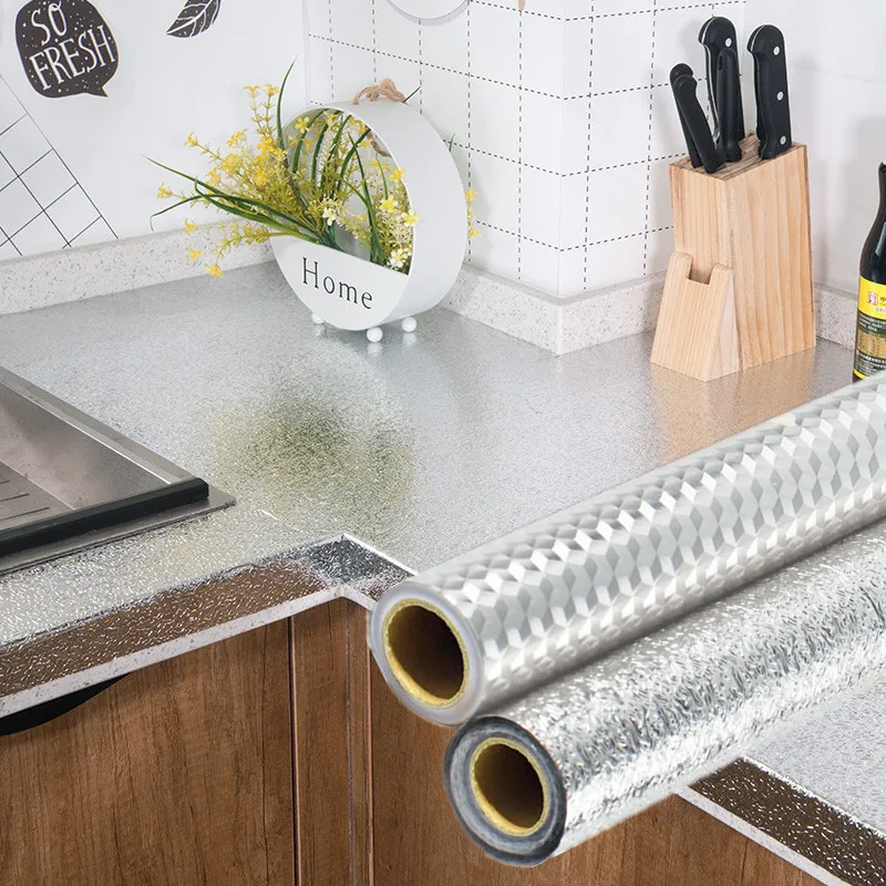 

Self Adhesive Wallpaper Aluminized Paper Thick Adhesive Paper Kitchen Stove Waterproof Moisture-Proof High-temperature Resistant