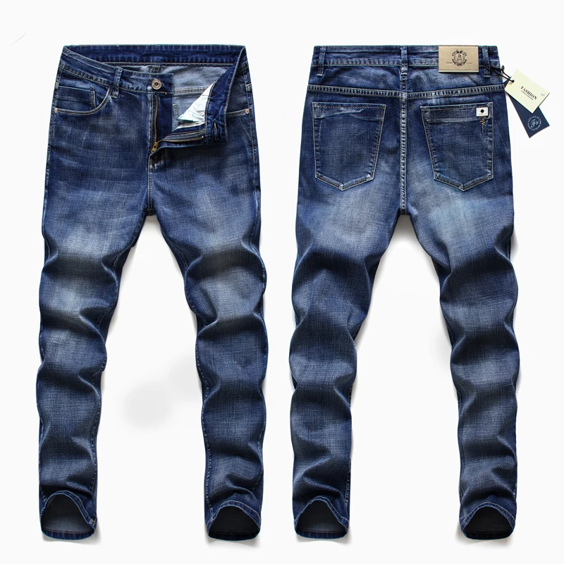 

2020 Men Classic Casual Jeans Denim Trousers Male Slim Fit Plus Size Brand Clothing Plus Size 40 42 44 46