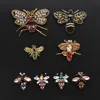 2 Pcs 3D Handmade Rhinestone Bee Beaded Patches Sew On Sequin Embroidery Crystal Applique Cute Clothing Accessories DIY Crafts ► Photo 1/6