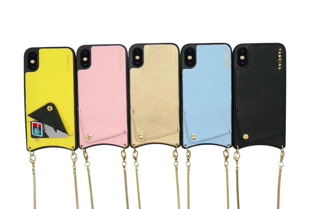 Luxury brand leather wallet chain crossbody soft Phone Case For iPhone 11  Pro XS Max XR X 6S 7 8 plus for samsung S8 S9 S10 A51 - AliExpress