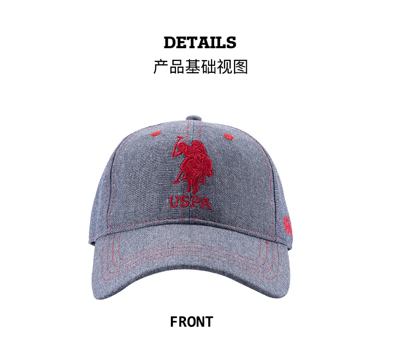 U.s. Polo Assn.2021 New Couple Baseball Caps Fashion  Embroidery Standard Cotton Adjustable Hats For Men And Women
