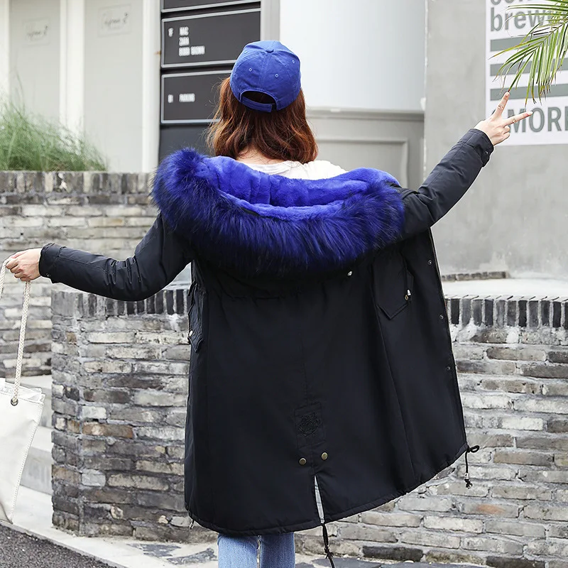 

Parka Women's 2019 New Style Winter Korean-style Cotton-padded Clothes Women's Hooded Mid-length Loose Women's down Jacket Cotto