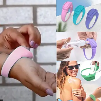 

15PCS Hand Sanitizer Disinfectant Sub-packing Silicone Bracelet Wristband Hand Dispenser Wearable Hand Sanitizer Dispenser Pumps