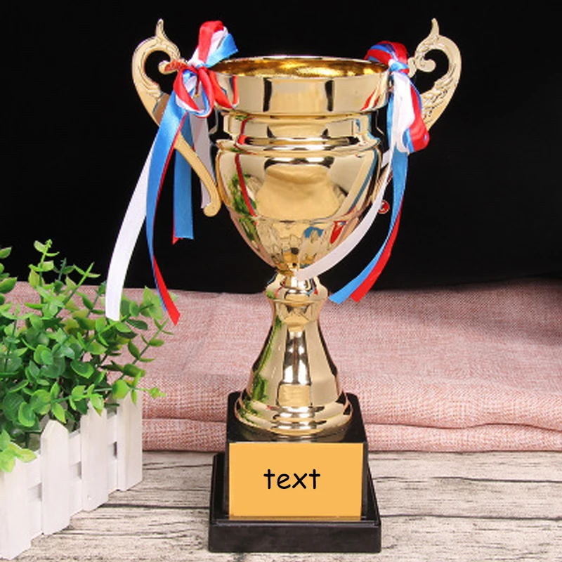 

Customizable Trophy Contest Business Award Customize Trophy Golden Plating Team Sports Game Competition Craft Souvenir 30/34/43
