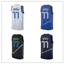 Новинка#77 Luka Doncic#1 Dennis Smith Jr#41 Dirk Nowitzki рубашка с отворотами прошитая американский размер S-XXL наивысшего качества