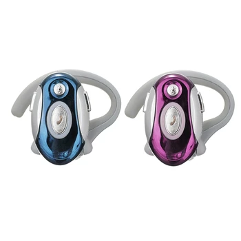 

2 Pcs Business Handsfree Mono Earphone Wireless Bluetooth Headset for Motorola HTC, Rose Red & Blue