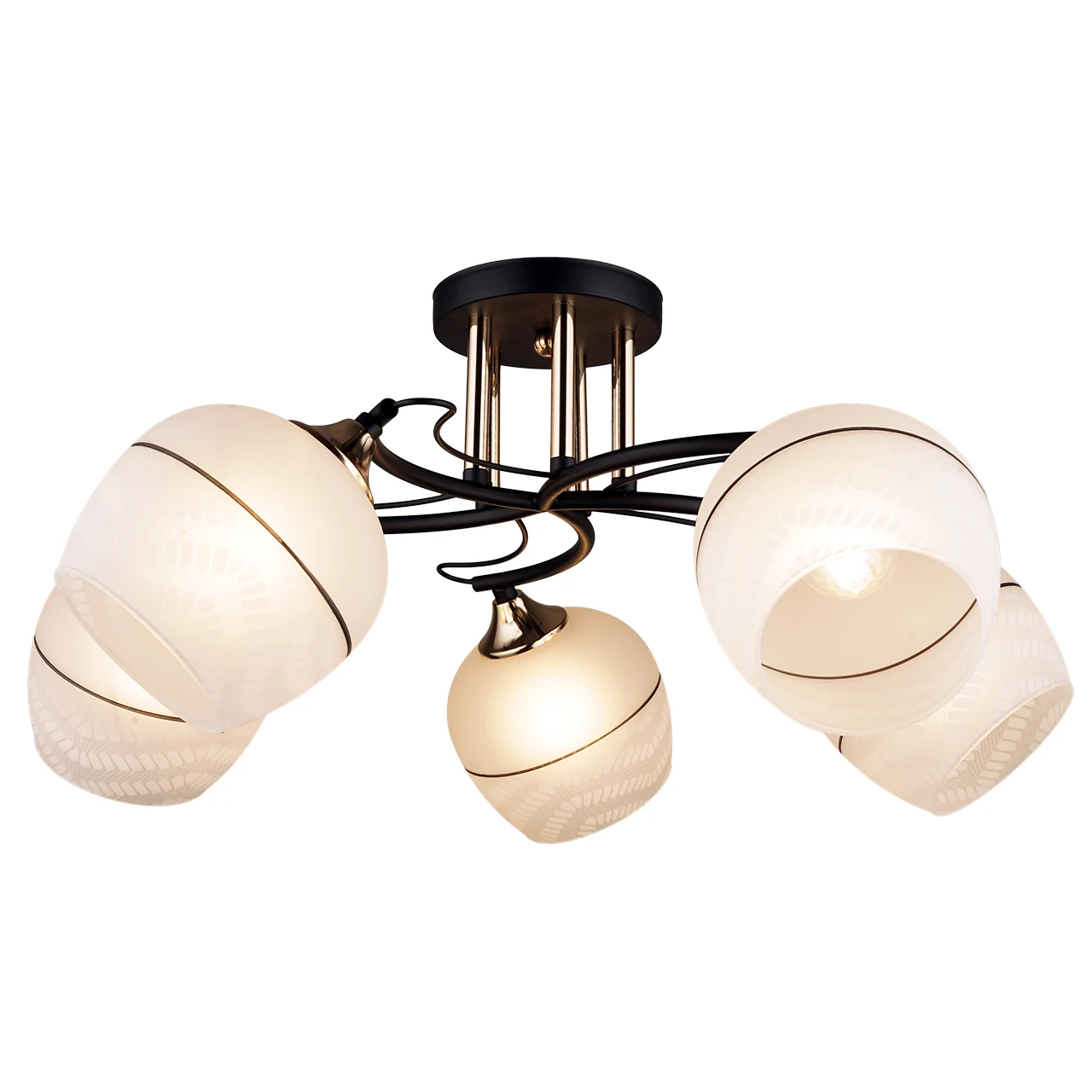 Chandelier ceiling 5*60 W E27 MD. qh-0061-5 BK | Лампы и освещение
