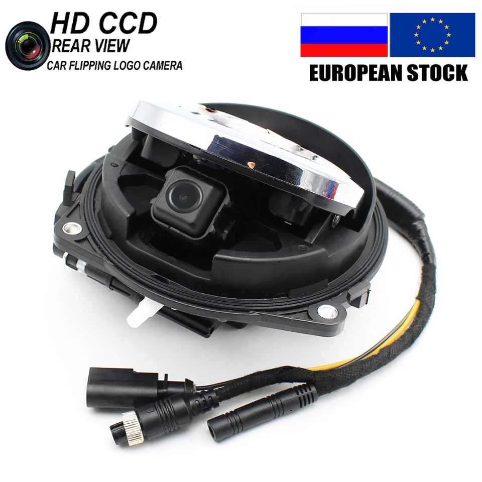 

Car Flip Logo Reverse Camera for Golf 6 7 8 GT MK6 Passat CC B7 B7 B8 Beetle EOS T-ROC Emblem Flipping Rear View Camera AHD720P