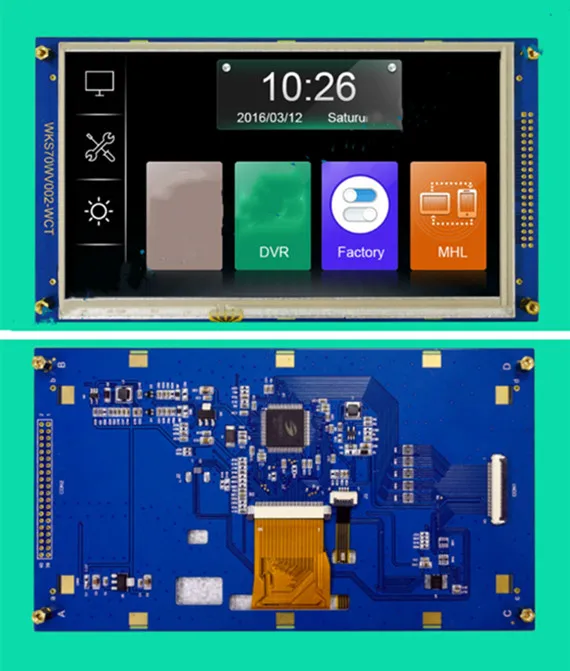 7 0 дюймовый 40PIN 65K TFT ЖК-сенсорный экран с адаптером платы 16Bit MCU + SPI интерфейс 800(RGB)*