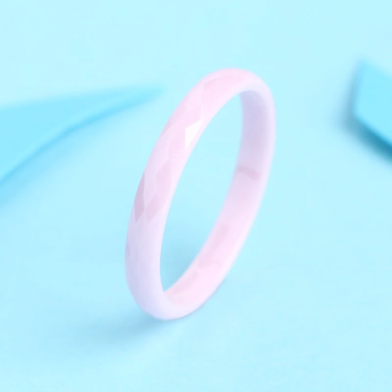 3 мм светильник, розовое, черное, белое керамическое кольцо для женщин, современное обручальное кольцо, ювелирное изделие, вырезанное поверхность, здоровые кольца на палец