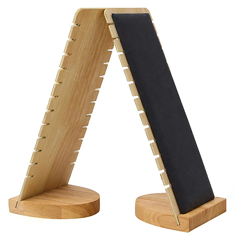  12 Bit Bamboo Jewelry Collection Display Necklace Earrings Bracelets Rings Storage Display Bracket 