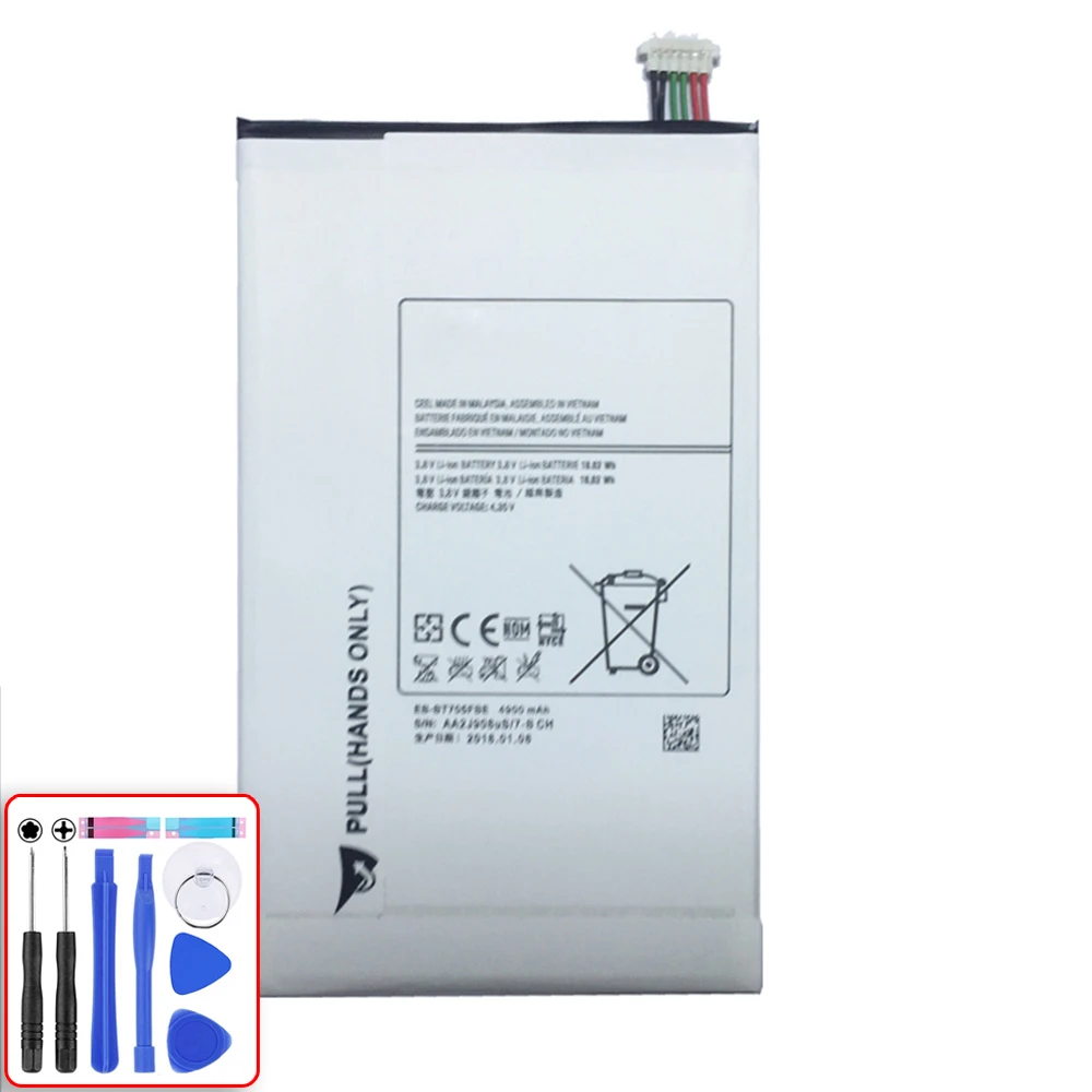 

KiKiss Tablet Battery For Samsung Galaxy Tab Pro/S 8.4/Nexus 10 GT-P8110 P8110 SM T325 T320 T700 T705 Bateria T4800E EB-BT705FBE