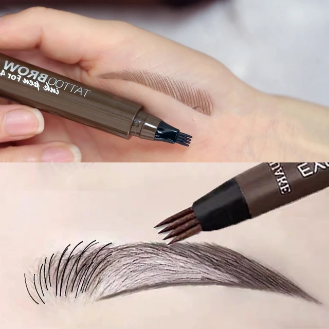 Cmaadu Waterproof Thick Eyebrow Pencil Long Lasting, 4 Fork Tips For  Microblading And Tattooing In Black Coffee DROP Ship From , $1.52 |  DHgate.Com