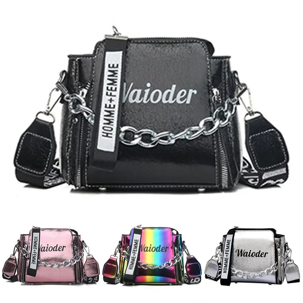 

Popular Ladies Chain Handbag Holiday PU Messenger Exquisite Crossbody Women Letter Shoulder Bags Fashion Korean Style Mini Bag
