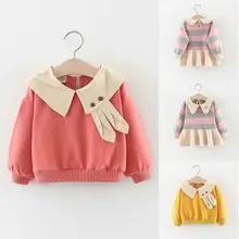 Emmababy, красивые топы и свитера для маленьких девочек, осенне-зимняя одежда, одежда из хлопка