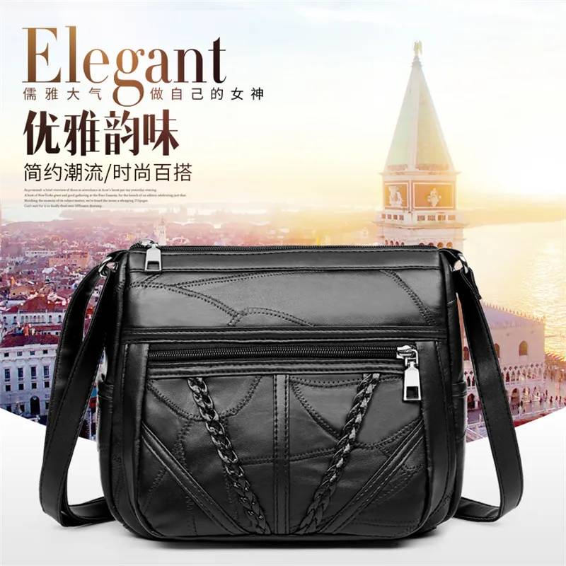 

New black lady single shoulder bag fashion casual single shoulder bag simple style waterproof single shoulder bag