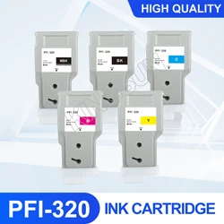 Cartouche d'encre rechargeable PFI 320 PFI320 sans encre, pour imprimante Canon TM200 TM205 TM300 TM305 avec puce 5 couleurs/ensemble 300ML 