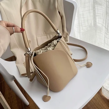 

NEW Original Design Fashion Shoulder Bag & Retro Simple Bucket Bag Handbag Width 16cm Height 18.5cm Thickness 16cm