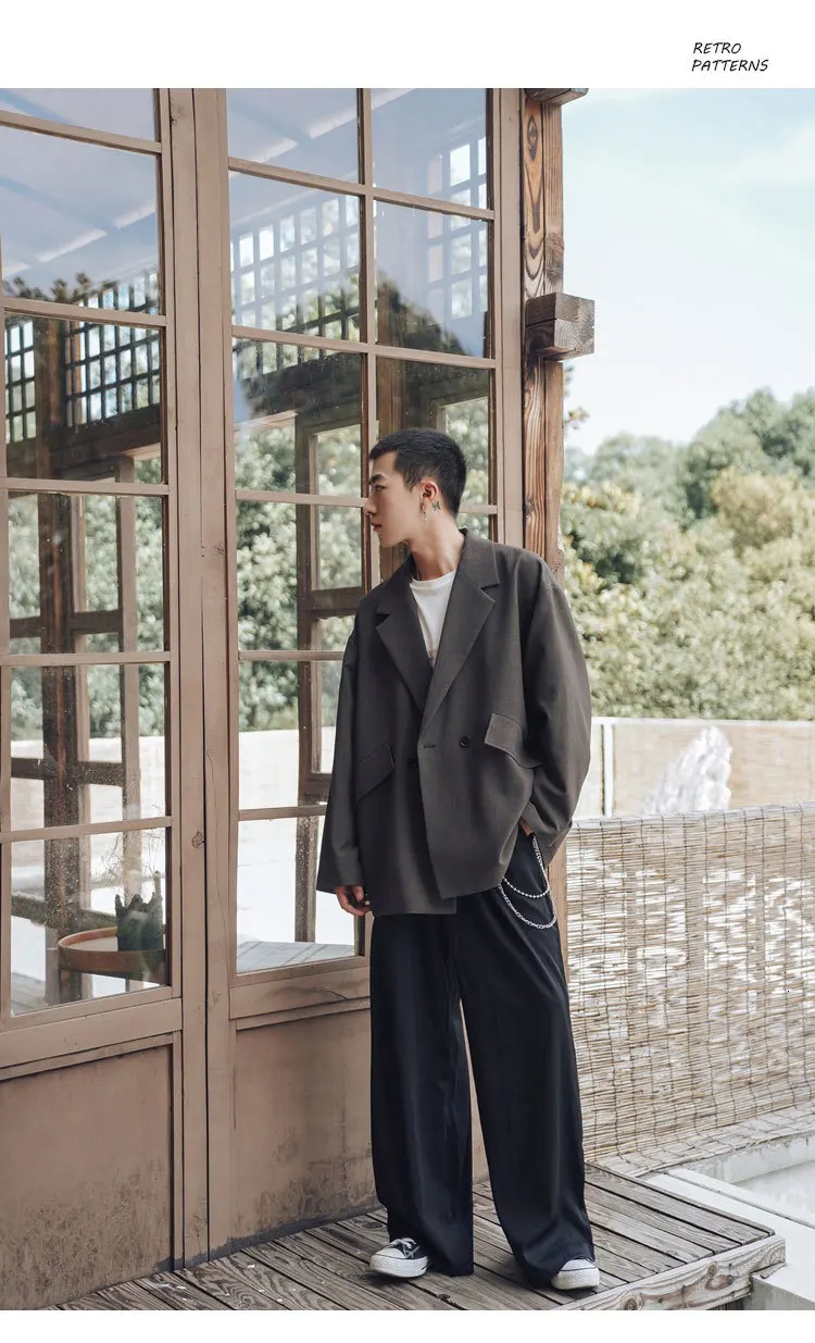 Мужской костюм для досуга, куртки, блейзеры, мужская одежда в стиле вестерн, свободная хлопковая верхняя одежда высокого качества, 3 цвета, пальто M-XL