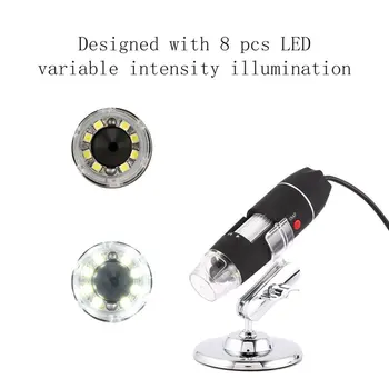 

WiFi Digital Microscope 8 LED Two in one USB Endoscope Camera Microscopio 1600X Stereo Electronic Magnifier Plug and Play