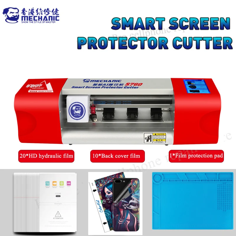 

MECHANIC S760 Intelligent Precision Cutting Machine AI Hydrogel Film for Phone Watch iPad Front Glass Back Cover Films Cutting