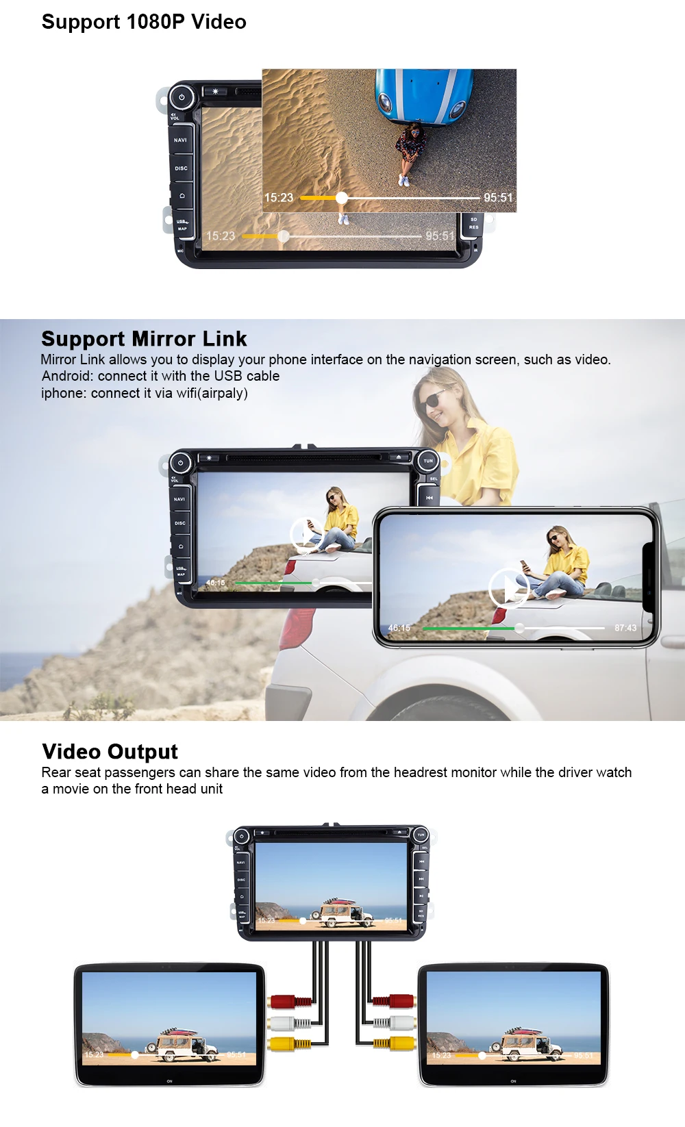 Top Android 9.0 Quad Core Car DVD GPS Navi for Volkswagen VW Skoda Octavia golf 5 6 touran passat B6 jetta polo tiguan player audio 7