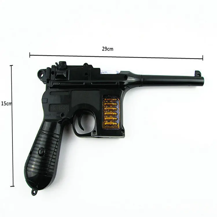 

Manufacturers Direct Selling Children Electric Toy Gun Vibration Sound Making Shining Classic Mauser Black And White with Patter