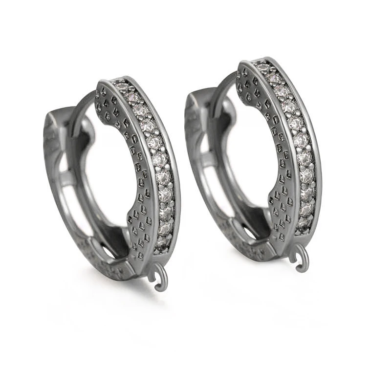 Juya DIY Базовый серьги-кольца, Находка для крепежа Leverback Серебряные серьги крюк Материал для Модные серьги решений - Цвет: Metal Black