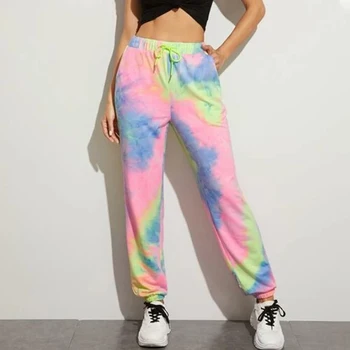

Tie Dye Joggers Baggy Pants Women Korean High Waist Trousers Harajuku Hip Pop SweatPants Plus Size Femme Sports Running Pants