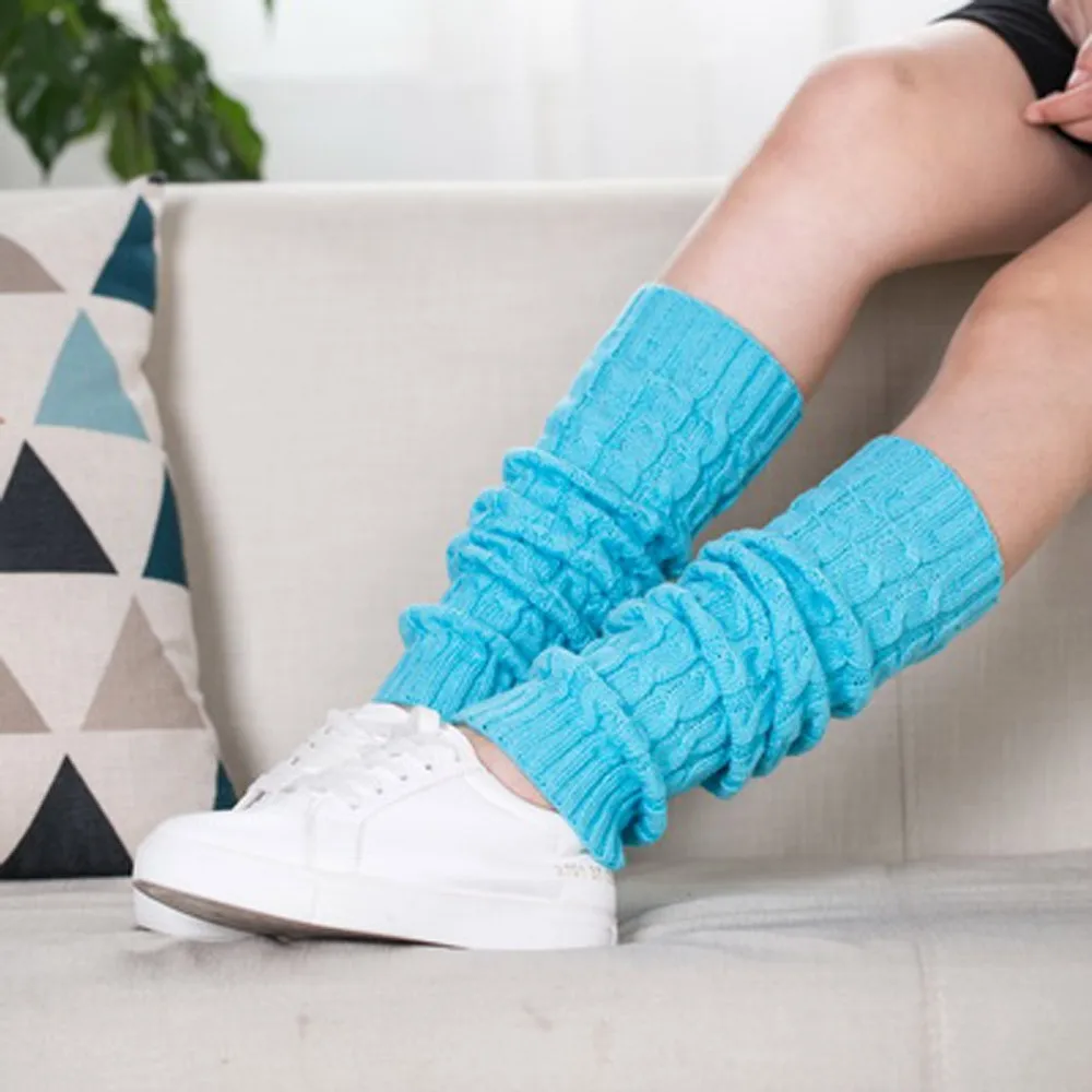 Woman Knitted Leg Warmers Socks Winter Warm Leg Knee Warmers Crochet Long Socks High Knee Socks Medias De Mujer#38